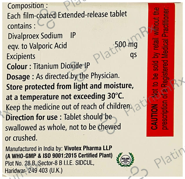 Divament OD 500mg Tablet 10s