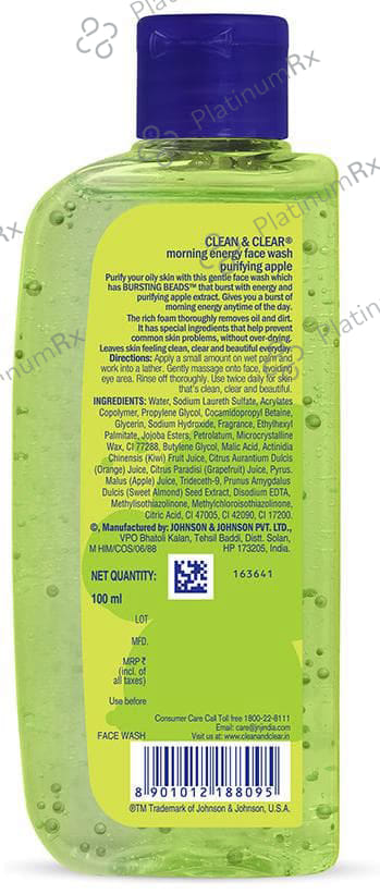 Clean & Clear Morning Energy Purifying Apple Face Wash