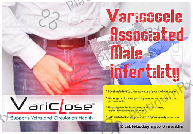 Variclose Poor Blood Flow, Micro Circulation Aid for Varicose Veins & Piles - Aescin, Diosmin & Hesperidin Tablet