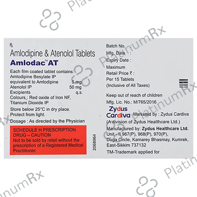 Amlodac AT 5/50mg Tablet 15s
