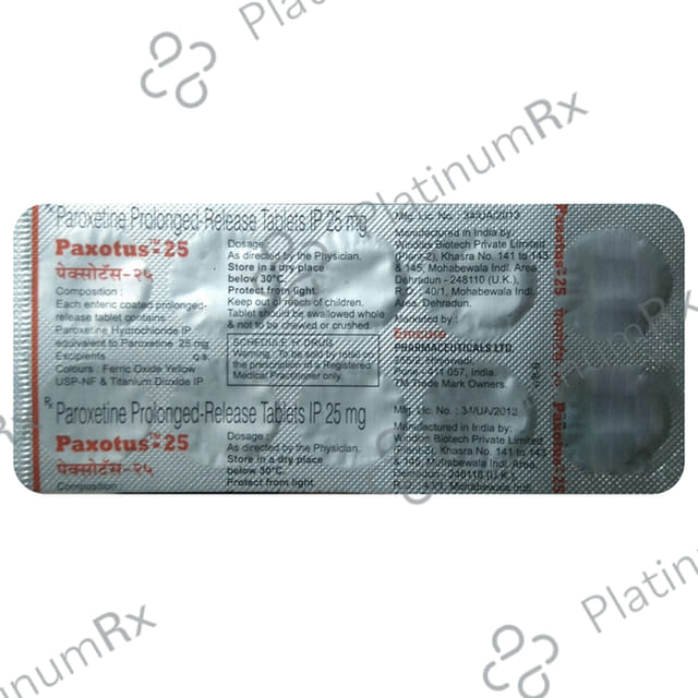 Paxotus PR 25mg Tablet 10s