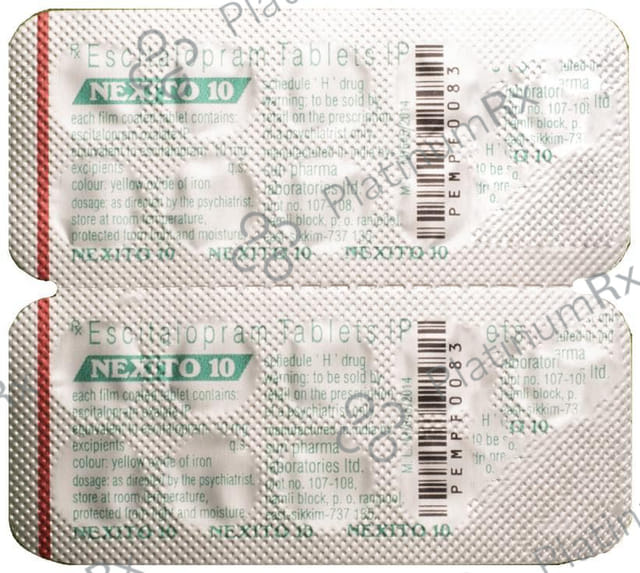 Nexito 10mg Tablet 10s