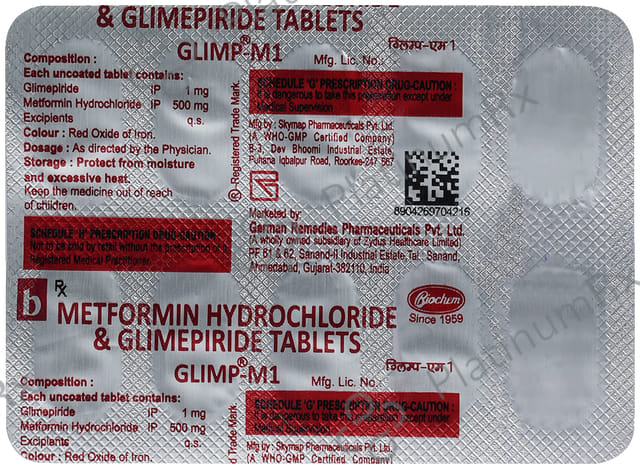 Glimp M 1/500mg Tablet 10s