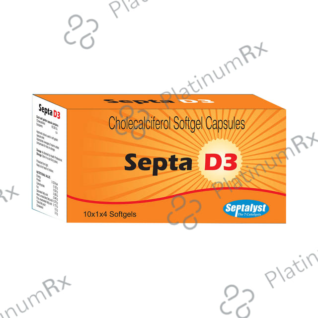 Septa D3 Soft Gelatin Capsule 4 Soft Gelatin Capsule