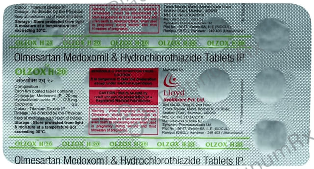 Olzox H 12.5/20mg Tablet 15s