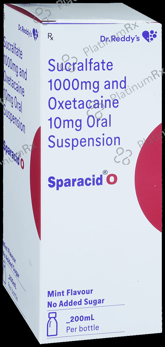 Sparacid O Mint Oral Suspension 200ml
