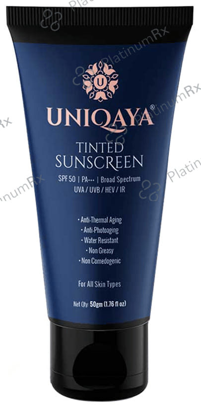 Uniqaya Tinted Sunscreen SPF 50 Cream 50gm