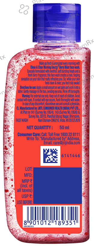 Clean & Clear Morning Energy Berry Blast Face Wash 50 ml