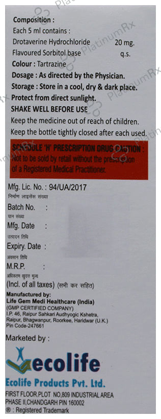 Ecospas Mango Oral Suspension Sugar Free