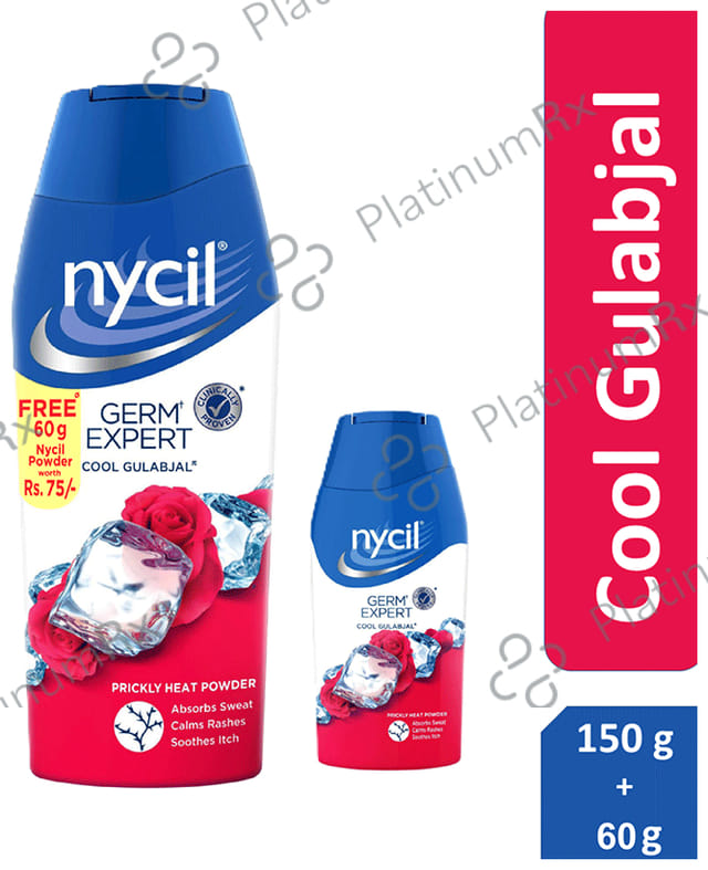 Nycil Cool Gulabjal Prickly Heat Talcum Powder 150gm