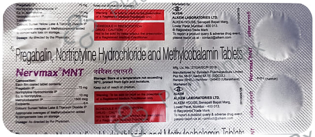 Nervmax MNT 10/75mg/1500mcg Tablet 10s