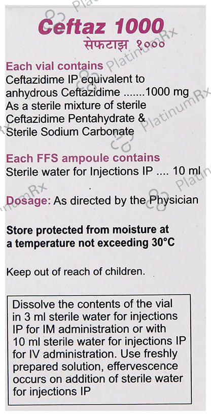 Ceftaz 1gm Injection 1s