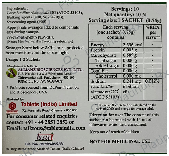Bifilac GG Granules 0.75gm