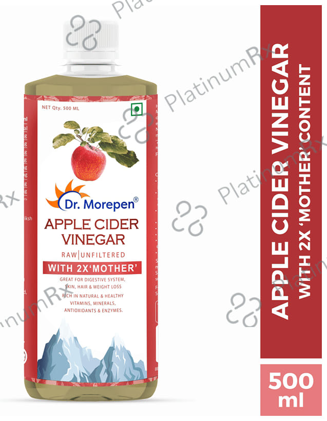 Dr. Morepen Apple Cider Vinegar ACV with 2X 'Mother' - For Weight Management & Digestion