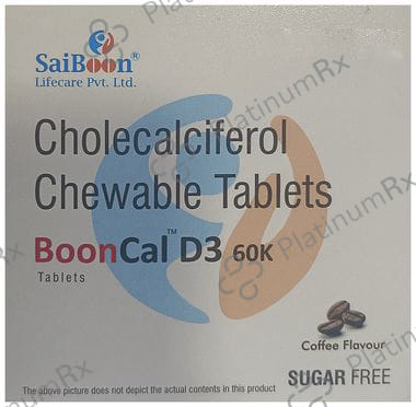 Booncal D3 60K Chewable Tablet Coffee Sugar Free 8s