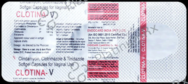 Clotina V Vaginal suppositories 3s