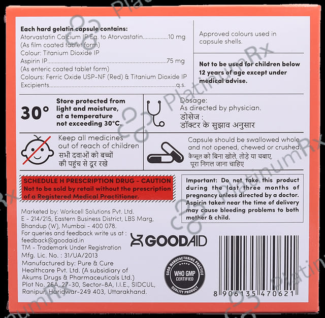Goodvastatin AV 75/10mg Capsule 15s
