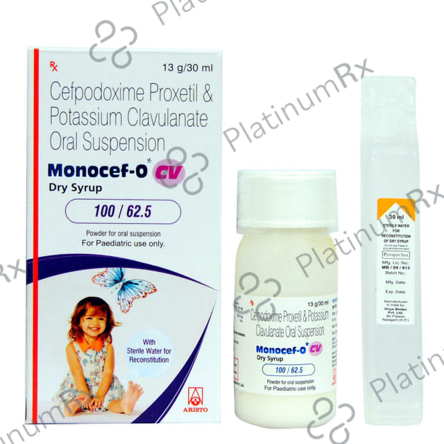 Monocef O CV 50/31.25 Pineapple Peppermint Flavour Suspension 30ml