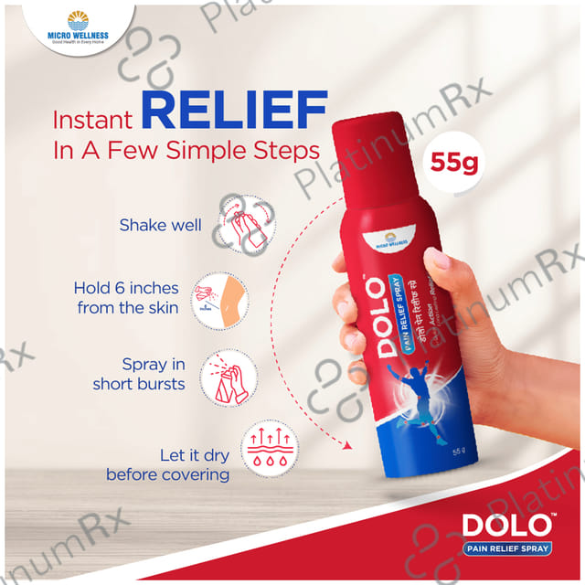 Dolo Pain Relief Spray 55gm