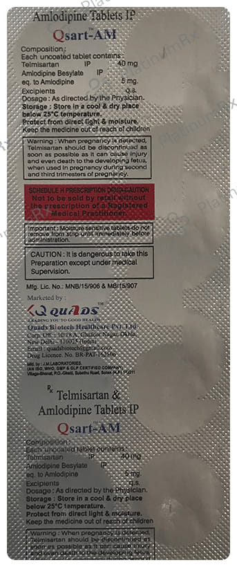 Qsart AM 5/40mg Tablet 10s