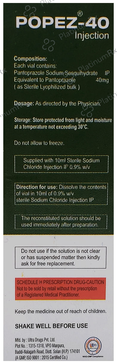 Popez 40mg Injection 1s