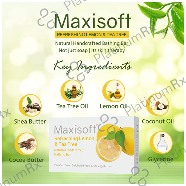 Maxisoft Refreshing Lemon & Tea Tree Bathing Bar (75gm Each) 1 units