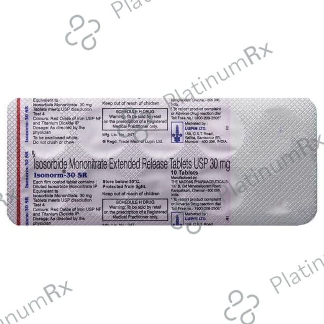 Isonorm 30mg SR Tablet 10s