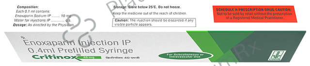 Critinox 40mg Injection 1s