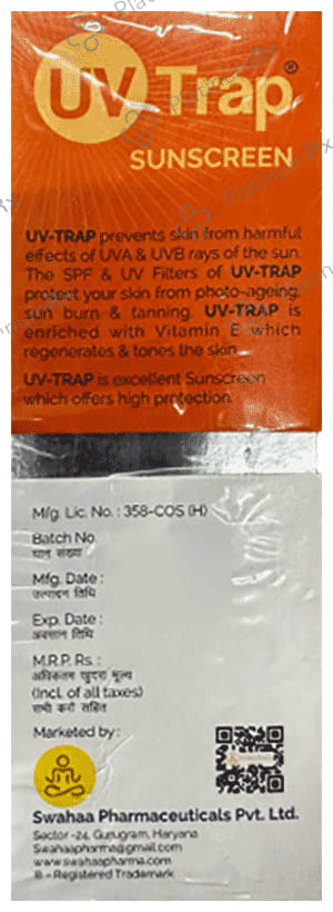 UV Trap Sunscreen SPF 50 PA+++ Lotion 60ml