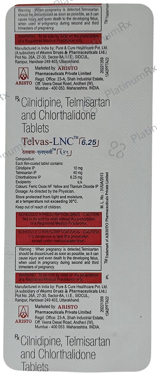 Telvas LNC 6.25/10/40mg Tablet 10s
