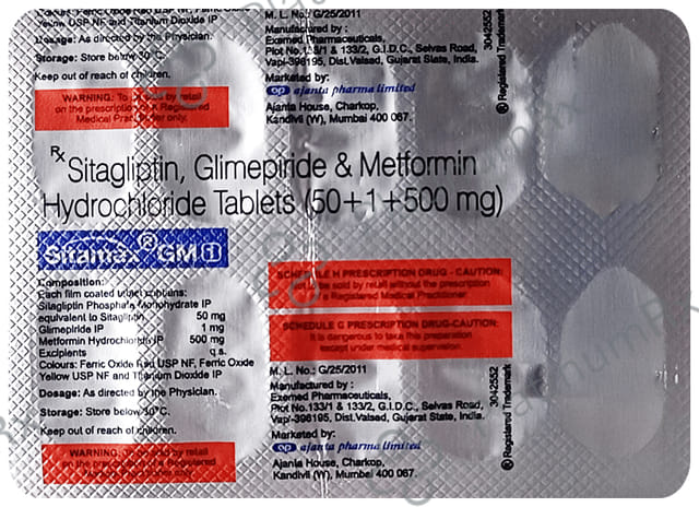 Sitamax GM 1mg Tablet 10s