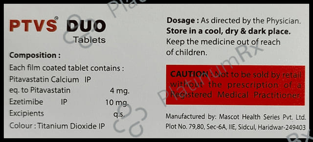 Ptvs Duo 4mg/10mg Tablet