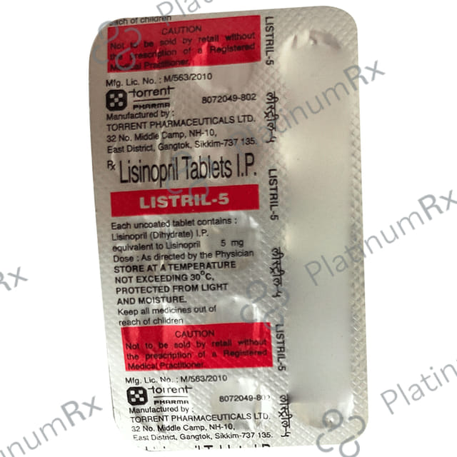 Listril 5mg Tablet 15s