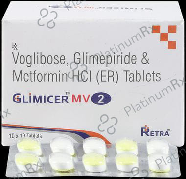 Glimicer MV 2/500/0.2mg Tablet ER 10s