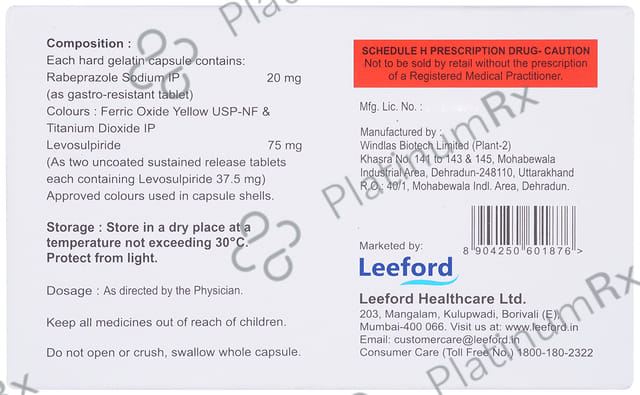 Rebozen SL 75/20mg Capsule 10s