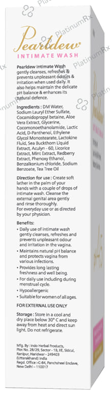 Pearldew PH 4.5 Intimate Wash (100ml Each) 1 Bottle