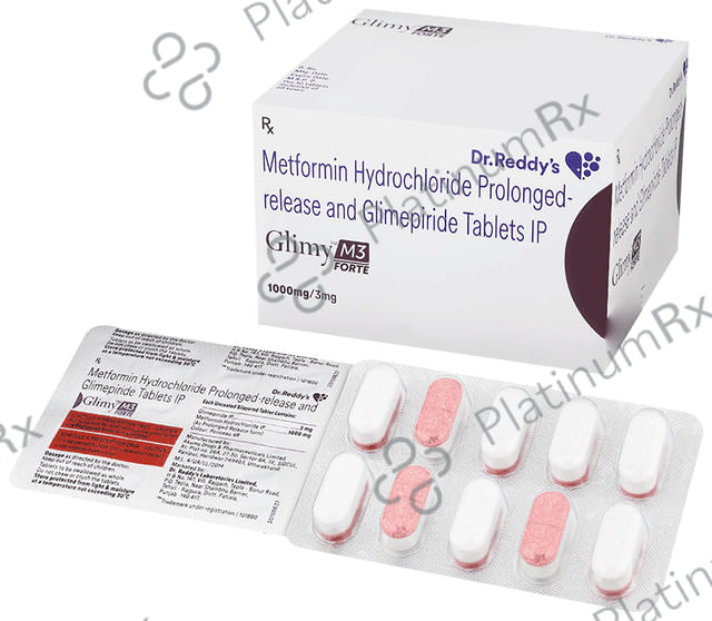 Glimy M Forte 3/1000mg Tablet 10s