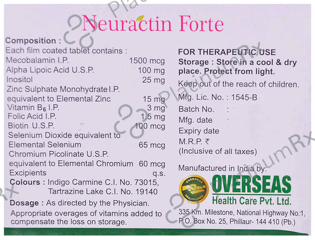 Neuractin Forte Tablet 10s