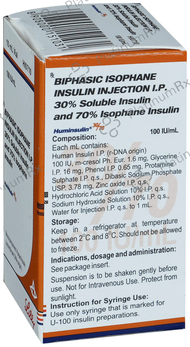 Huminsulin 30/70 (100 IU/ml) (1*10ml Vial)