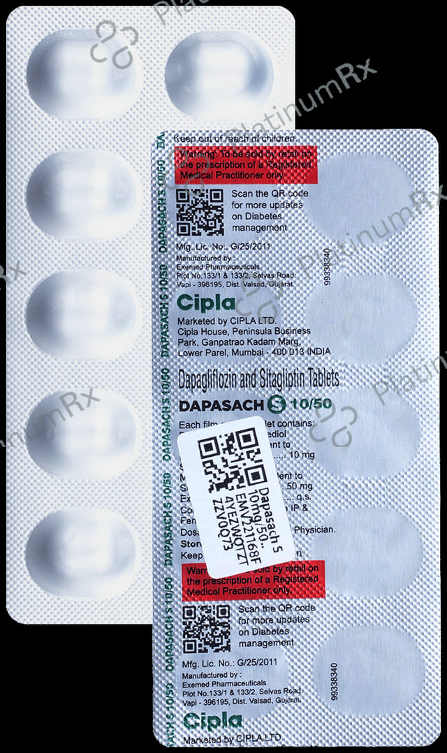 Dapasach S 10mg/50mg Tablet