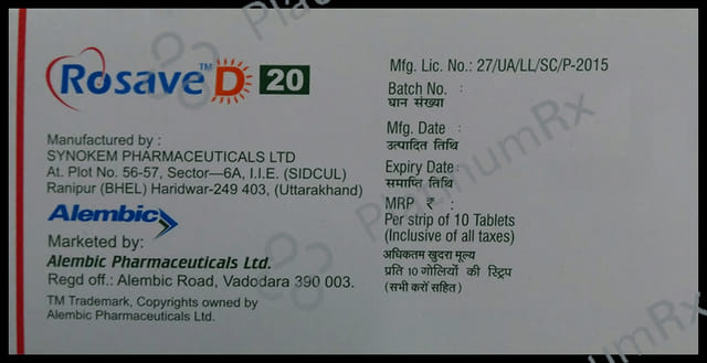 Rosave D 20mg Tablet 10s