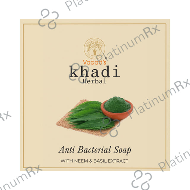 Vagad's Khadi Herbal Anti-Bacterial Soap with Neem and Basil Extract