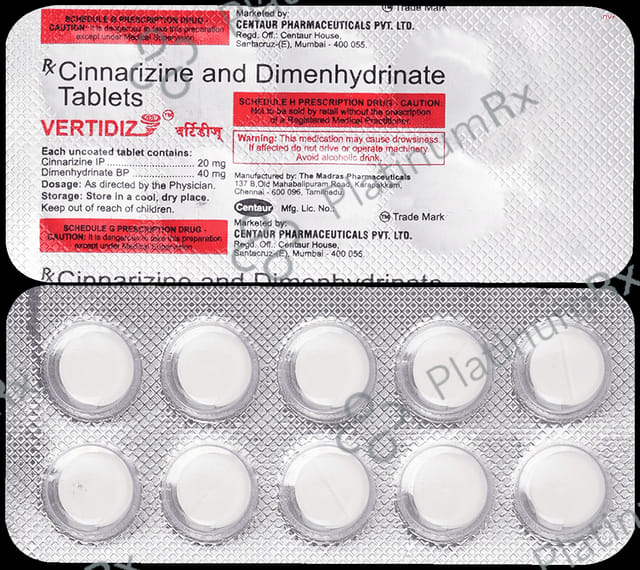 Vertidiz 20/40mg Tablet 10s