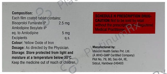 Bisopharm A 5mg/2.5mg Tablet