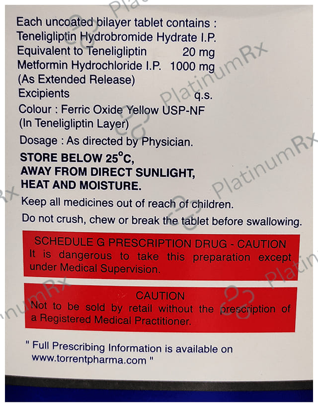 Teneza M 1000/20mg Tablet ER 15s