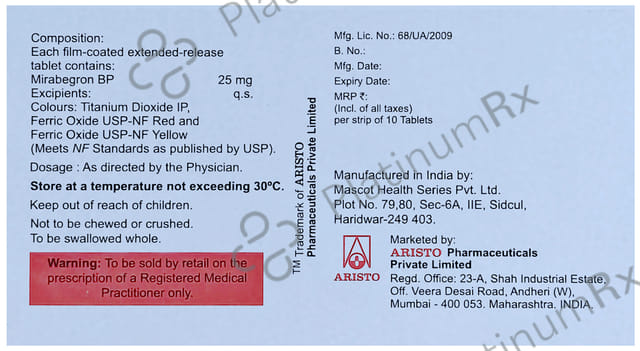 Urihold 25mg Tablet 10s