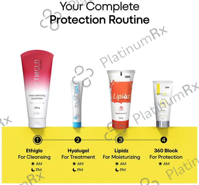 360 Block Sunscreen SPF 50+ PA+++ Gel 50gm