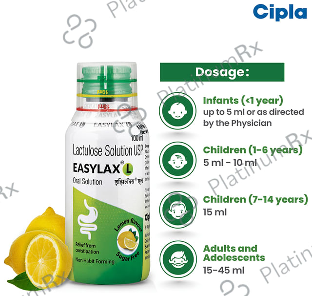 Easylax L 10gm Oral Solution Lemon 100ml