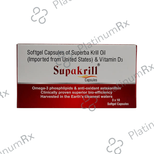 Supakrill Soft Gelatin Capsule 10 Soft Gelatin Capsule
