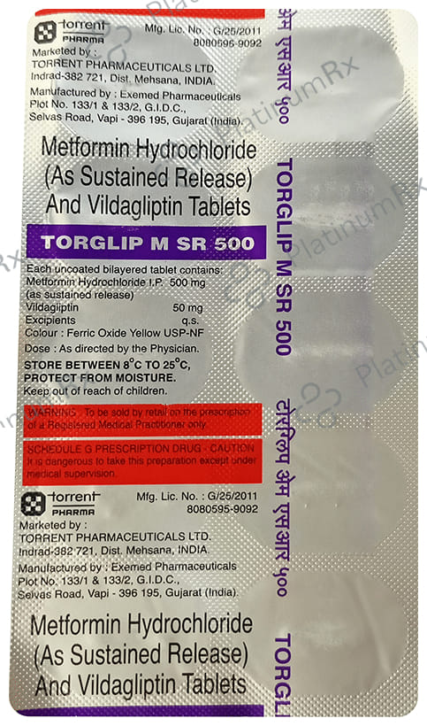 Torglip M 50/500mg Tablet SR 10s